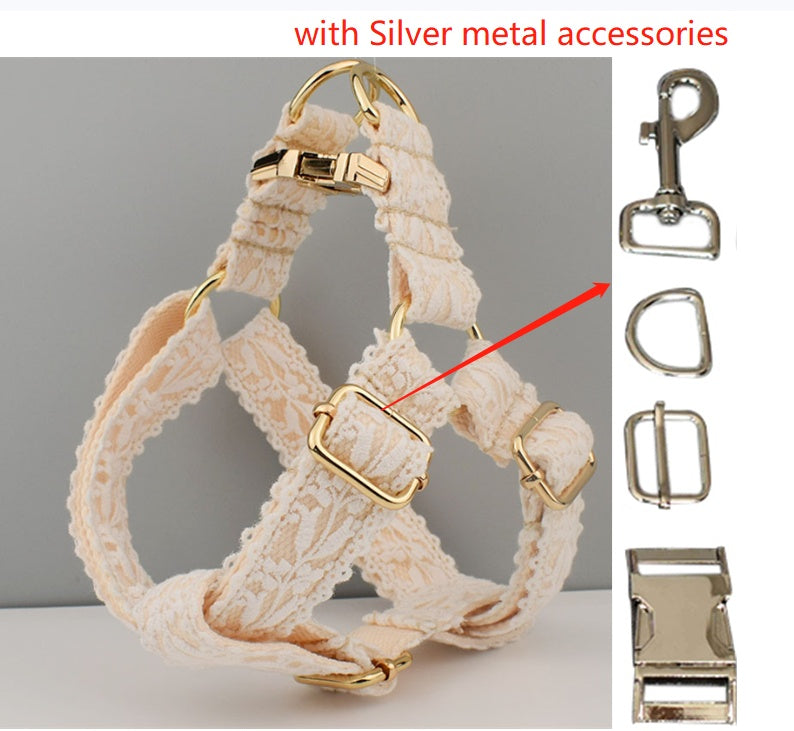 Leaf Lace Pet Metal Collar