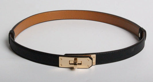 New kelly leather thin belt