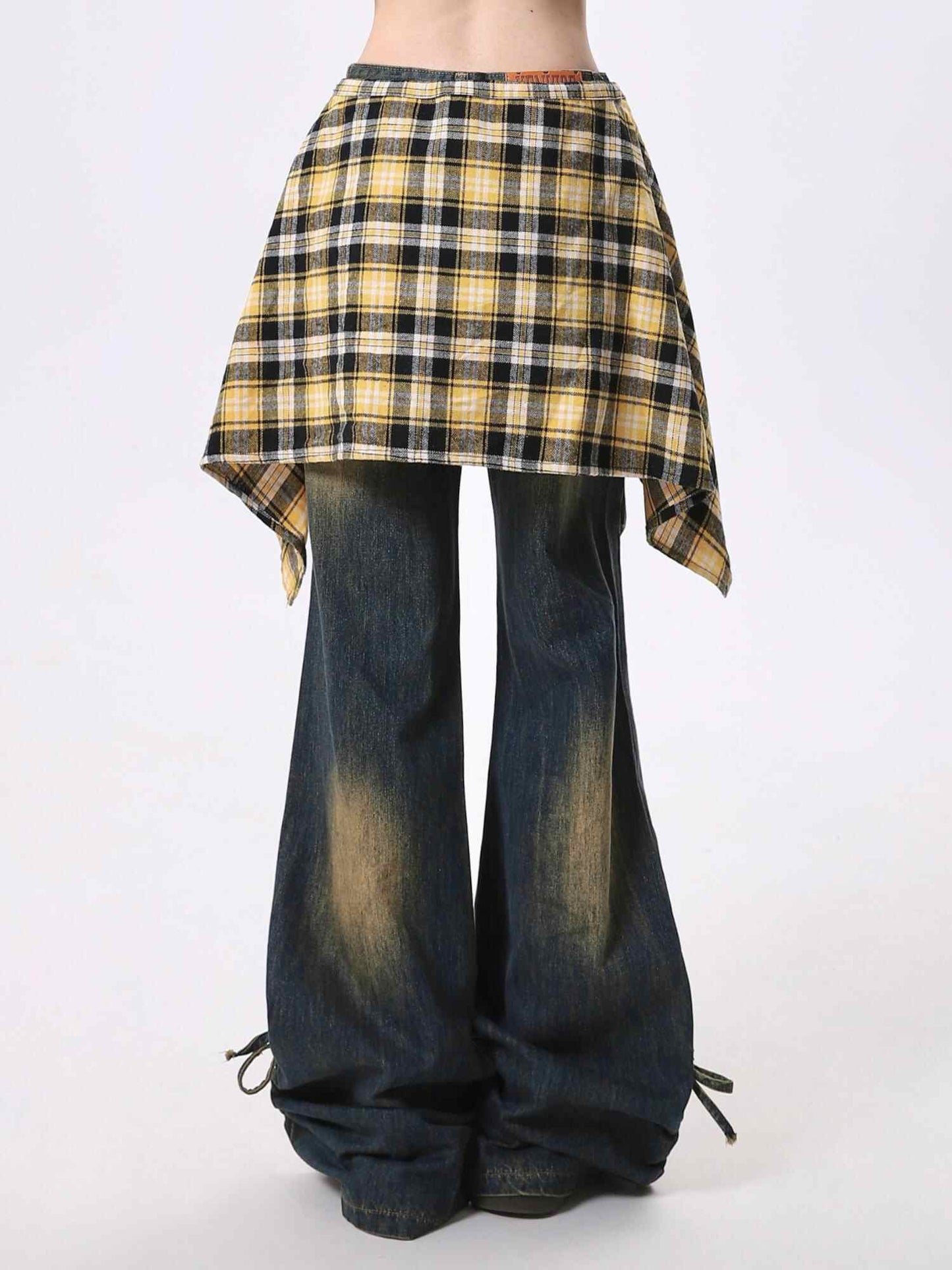 Skirt Swing Outside Casual Bootcut Pants