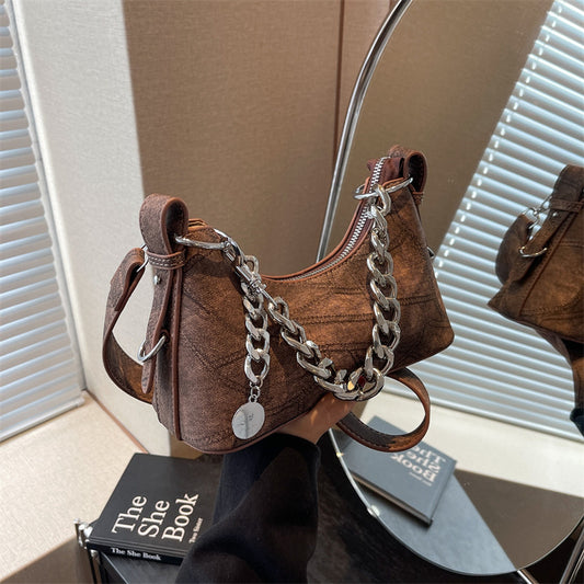 Denim Underarm Chain Bag