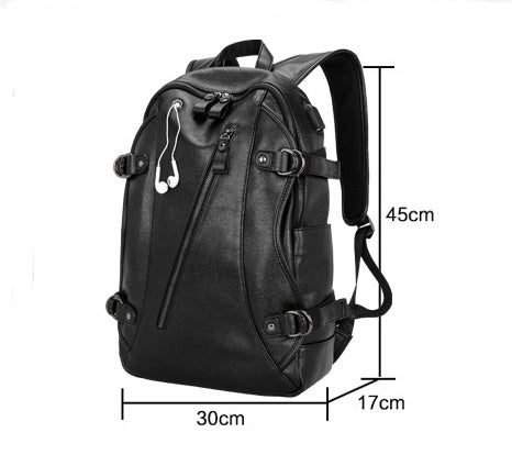 Leather Charging Backpack