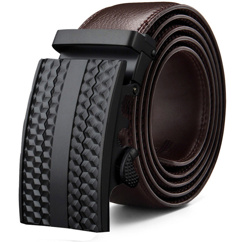 Casual Men's Two-layer Leather Comfort Click Belt