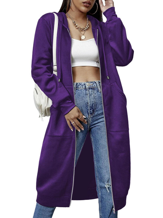 Women'S Casual Long Hoodie Sweatshirt