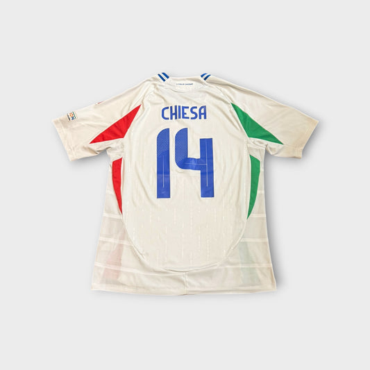 Italy 2024 Away Euro Player Version Jersey Chiesa #14 Size XL