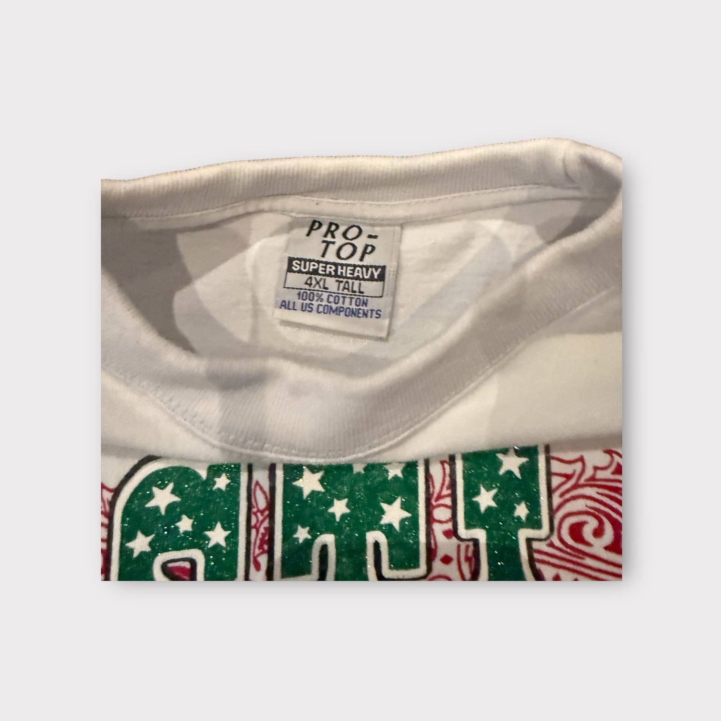 Vintage Y2K Hustler Tupac Studded Embellished Money Poker Hip Hop T-Shirt Sz 4XL