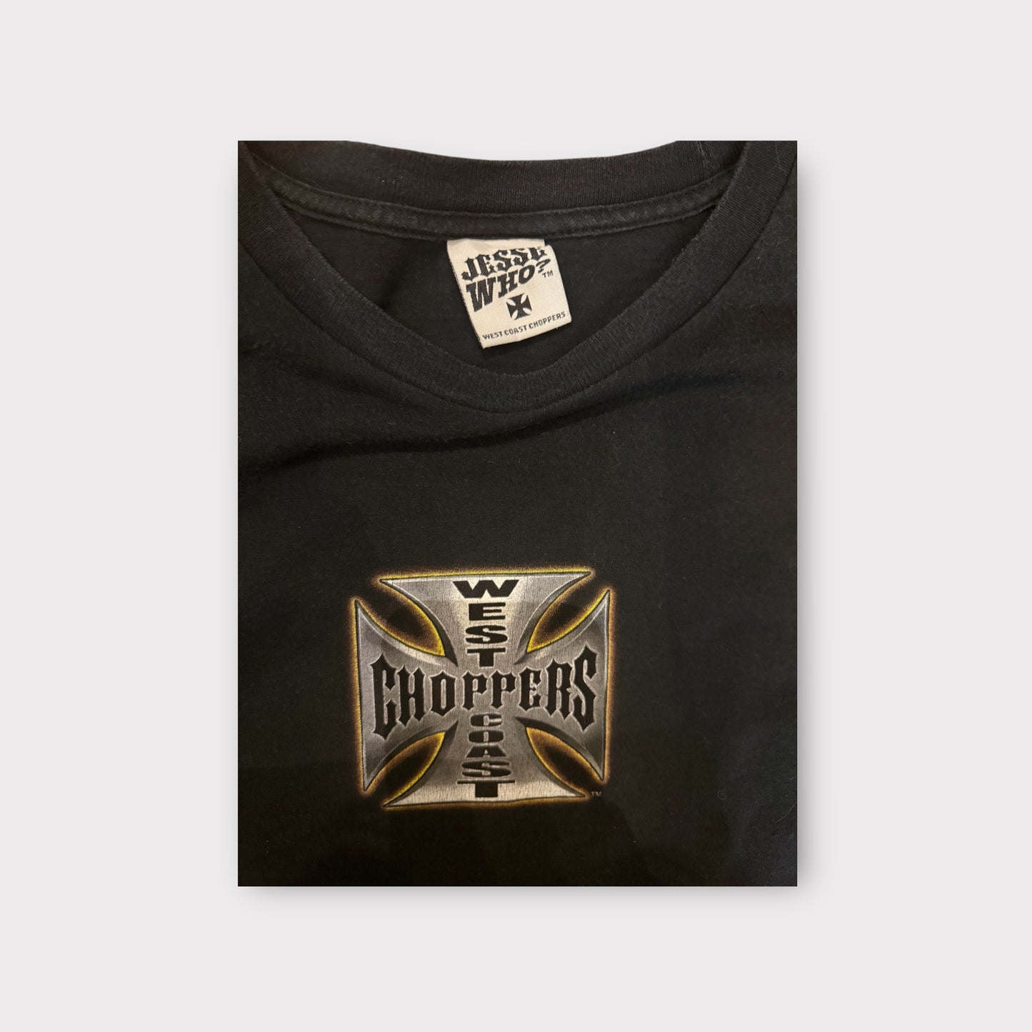 Vintage Y2K West Coast Choppers Long Sleeve T-Shirt Black Size 3XL