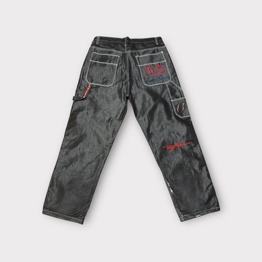 VTG Y2K Rare Ruff Ryders DMX Denim Jeans – Black Straight Baggy – Men’s 38