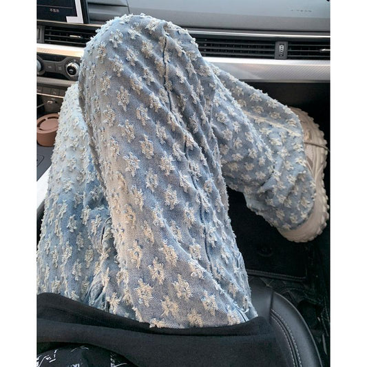 Jacquard Full-print Jeans