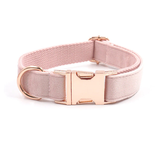 Velvet Rose Gold Pet Collar