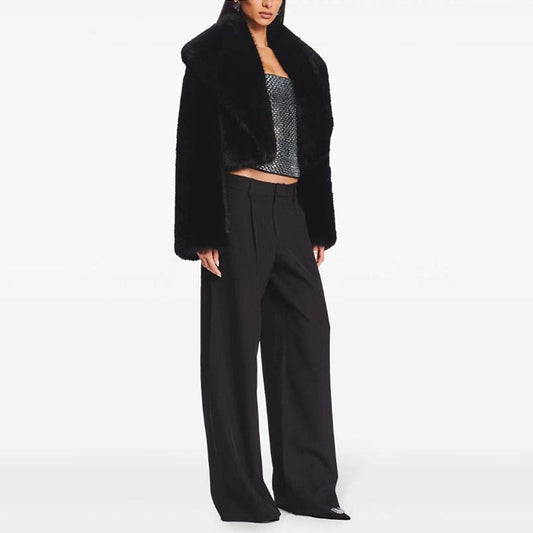 Women's Fur Long Sleeve Coat