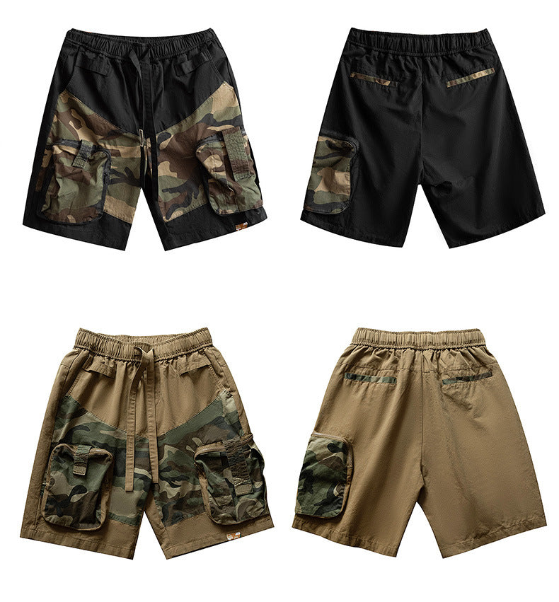 Multi Pocket Camo Cargo Shorts