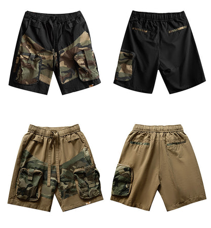 Multi Pocket Camo Cargo Shorts