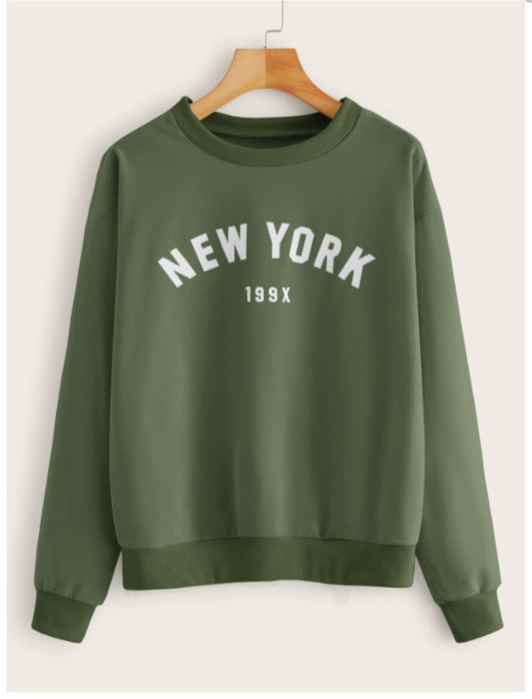 Vintage Letter Printed Women's Sweatshirt