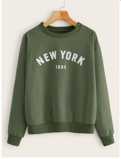 Vintage Letter Printed Women's Sweatshirt