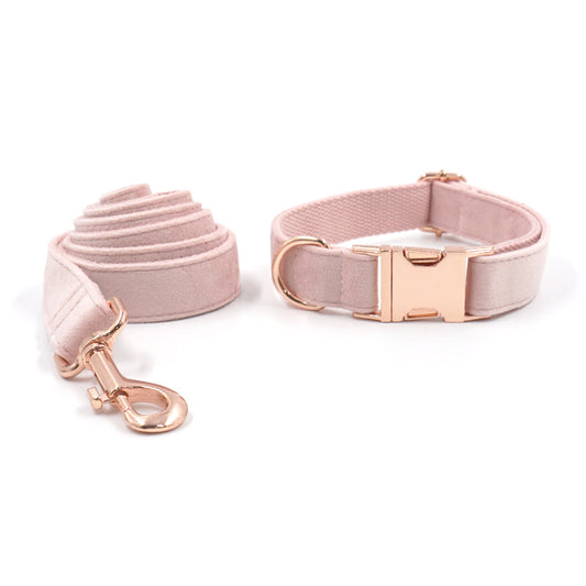 Velvet Rose Gold Pet Collar