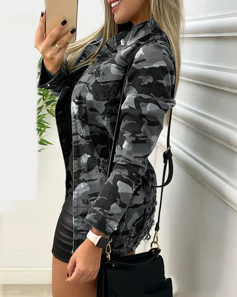 Women's Camo Casual Jacket