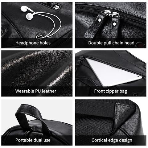 Leather Charging Backpack