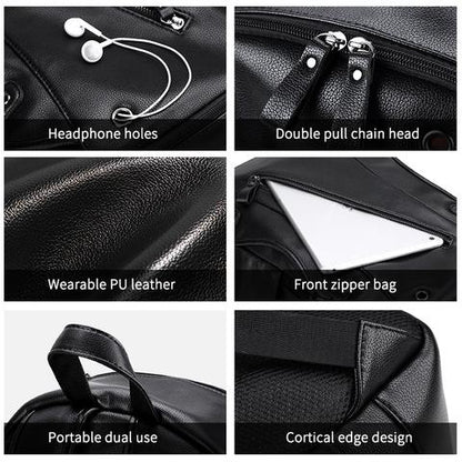 Leather Charging Backpack