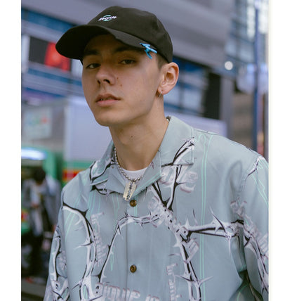 Hawaiian Digital printed men's streetwear shirt