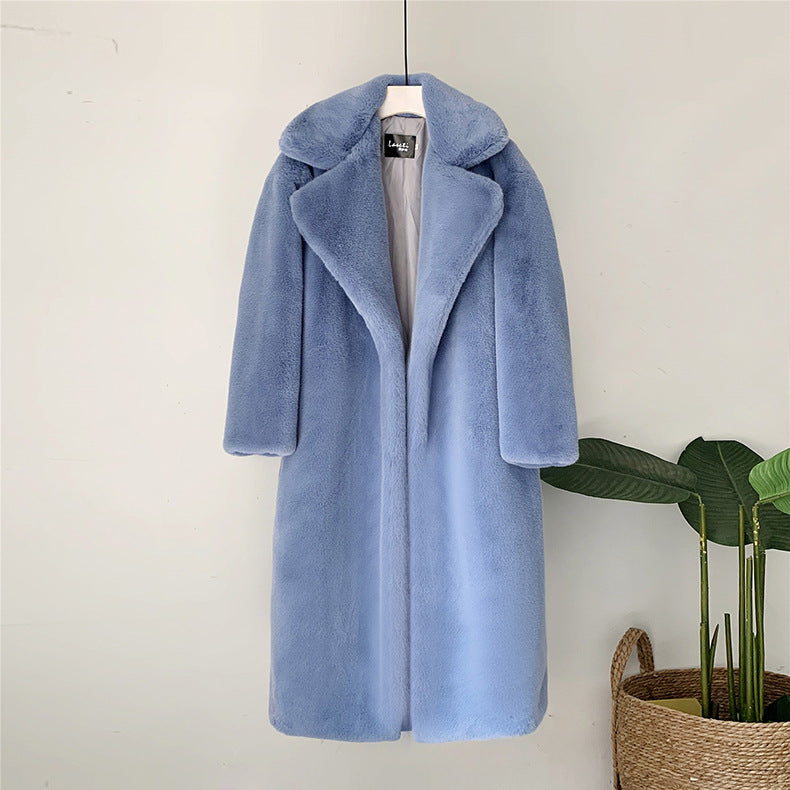 Thick long fur coat