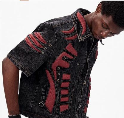 Stereo Patchwork Denim Jacket