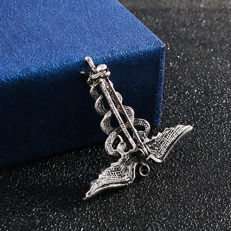Vintage angel wings brooch