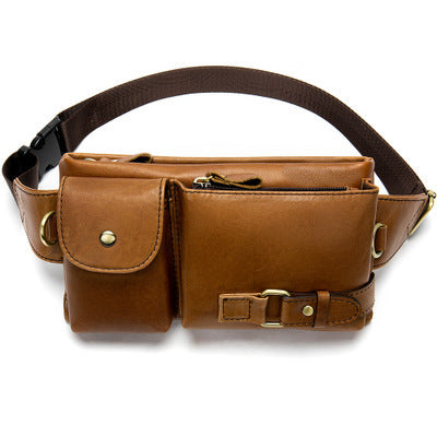 Men's Waist Leather Crossbody Bag