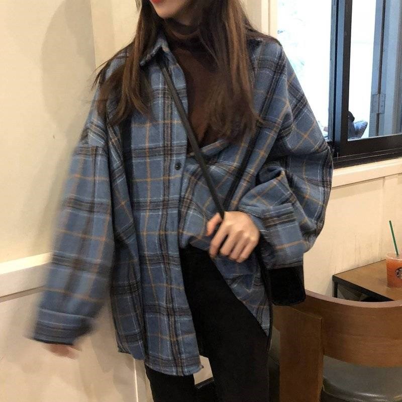 Lapel Long Sleeve Blouse