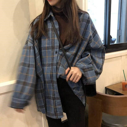 Lapel Long Sleeve Blouse