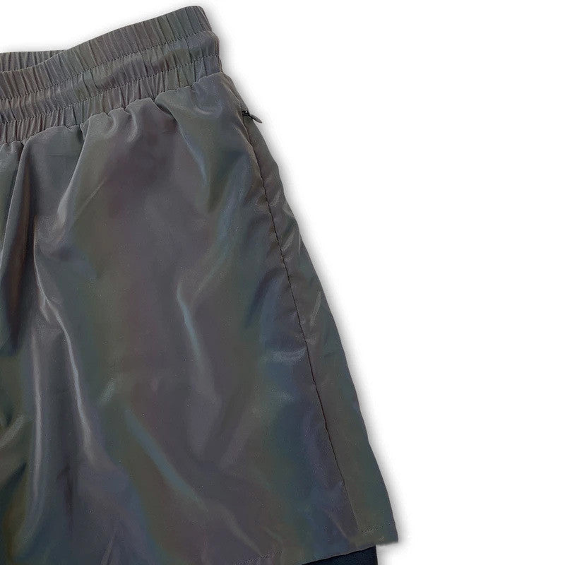 Solid Reflective Running Shorts