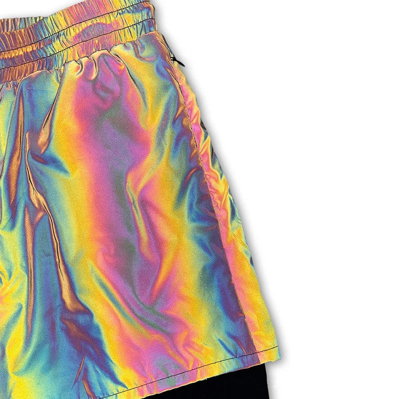 Solid Reflective Running Shorts