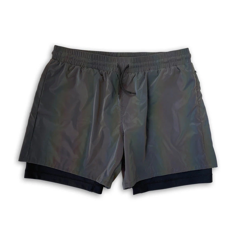Solid Reflective Running Shorts