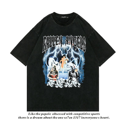 Lightning Skull Hip Hop Streetwear T-Shirt