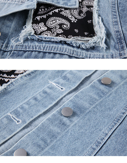 Women's Vintage Patchwork Denim Jacket