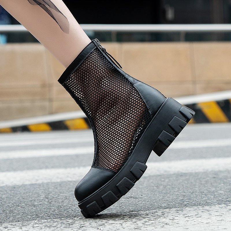 Women's Rear Zipper Sandals