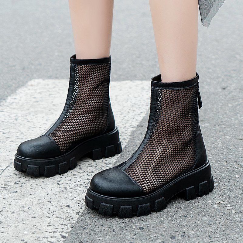 Women's Rear Zipper Sandals