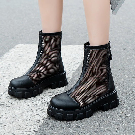 Women's Rear Zipper Sandals