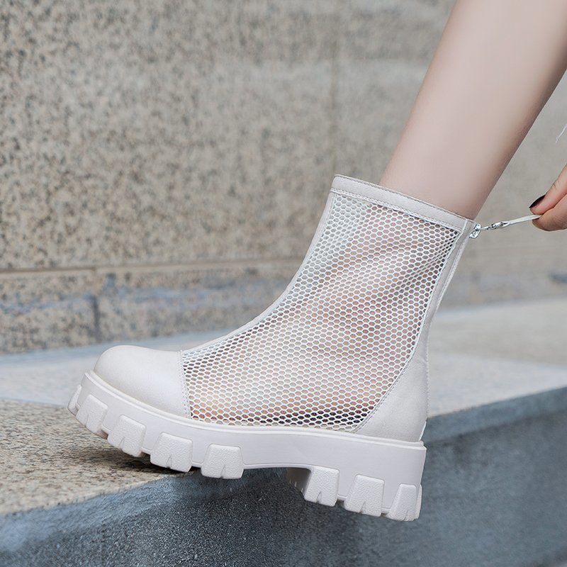 Women's Rear Zipper Sandals