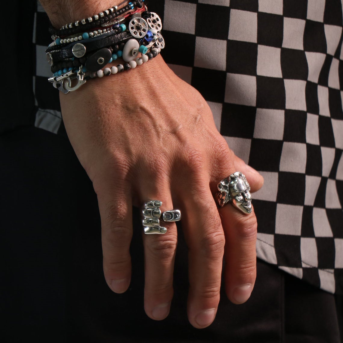 Gothic Carved Hand Ring