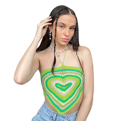 Patchwork Crop Top For Women