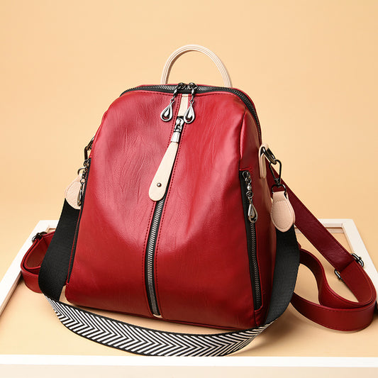 Women Soft Leather Backpack