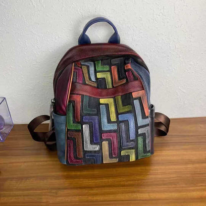 Classic Leather Colourful backpack