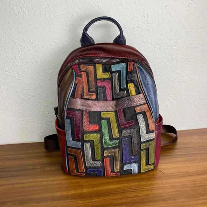 Classic Leather Colourful backpack