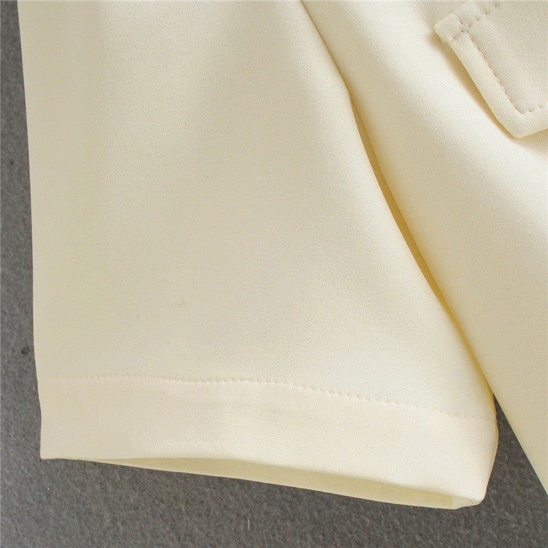 Women's Button-embellished Linen Blouse