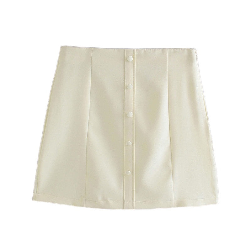 Women's Button-embellished Linen Blouse