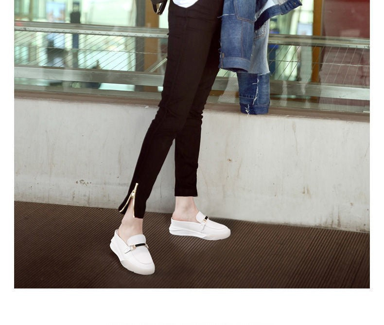 Baotou Small White Platform Sandals
