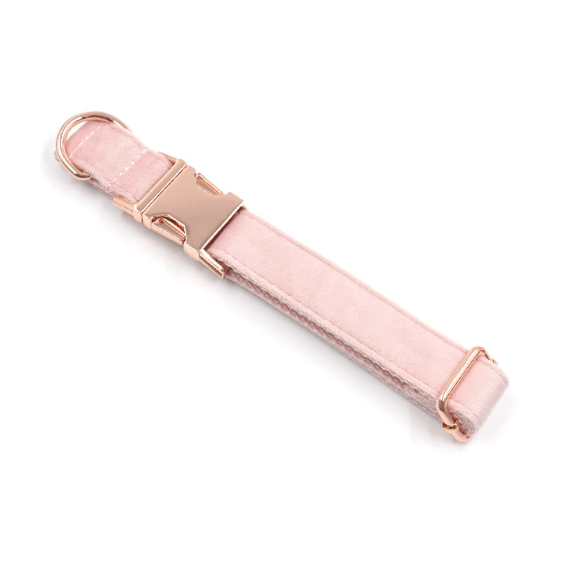 Velvet Rose Gold Pet Collar
