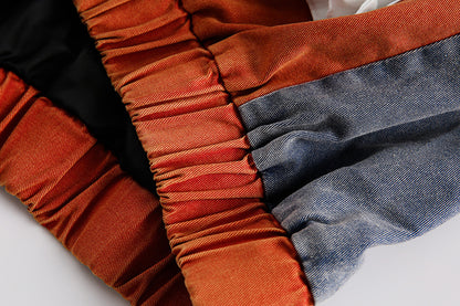 Irregular Color Contrast Patchwork Jacket