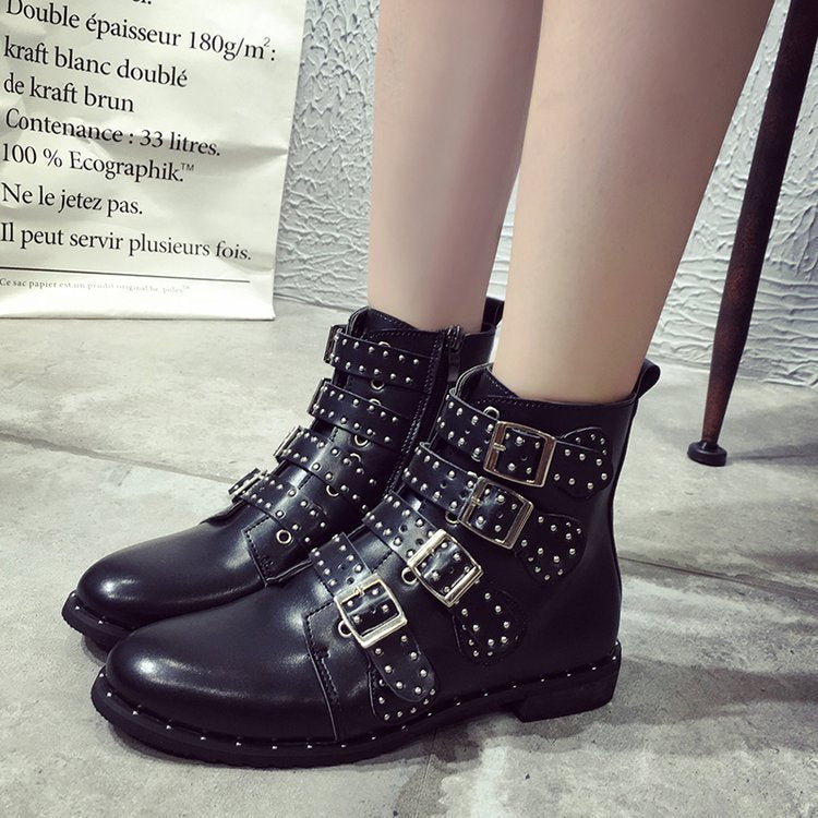 Rivet short boots