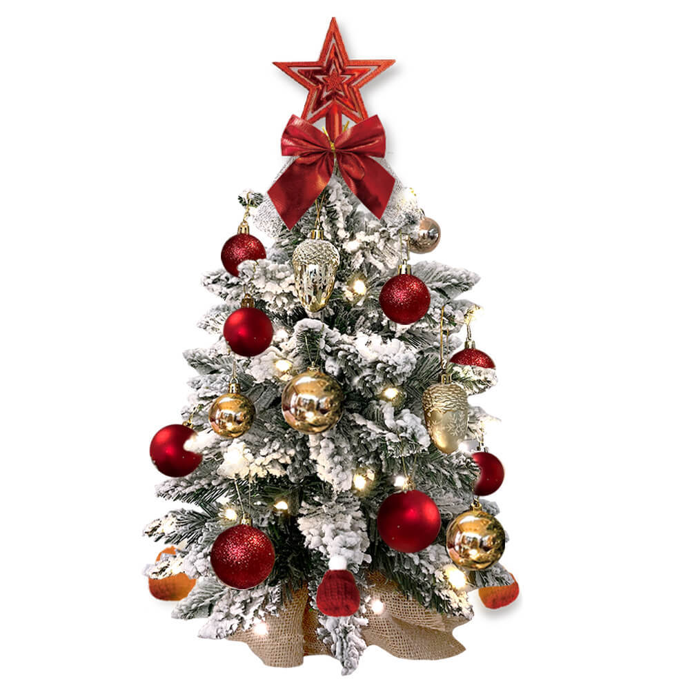 2ft Mini Christmas Tree With Light With Xmas Ornaments